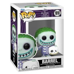 Figura POP Disney The Nightmare Before Christmas Barrell en vinilo con diseño característico y caja regalo, ideal para coleccionistas del universo Pesadilla antes de Navidad.