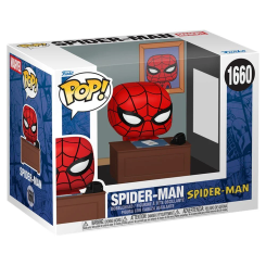 Figura POP Premium Marvel Spider-Man Spiderman de vinilo con cabeza oscilante, presentada en caja regalo oficial de Funko.
