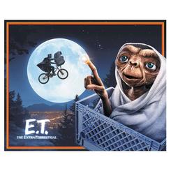 Precioso  momento icónico de la película E.T. El Extraterrestre, que se ofrece como un rompecabezas de 1000 piezas. Este puzzle de alta calidad tiene licencia oficial y una vez terminado tiene unas dimensiones 