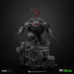 Figura de Raphael (Black and White Variant) de Teenage Mutant Ninja Turtles a escala 1/10 en polystone con acabado pintado a mano. Presenta una base diorama urbana que conecta con otras figuras de la serie Battle Diorama Series.