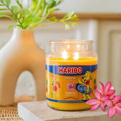 Vela Haribo Tropical Fun ¡Una fragancia encantadora que evoca recuerdos de verano y diversión! Las notas tropicales de mango y piña se mezclan bien con plátanos, duraznos y un toque cítrico de lima, 