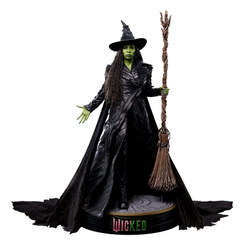 Estatua 1/4 de Elphaba de Wicked: Parte II con 56 cm de altura, materiales mixtos y base temática. Incluye escoba, sombrero, manos y botas en edición limitada a 500 unidades.