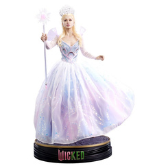 Estatua de Glinda de Wicked: Parte II a escala 1/4 con 52 cm de altura. Destaca por su vestido detallado, cabello de lana natural y base con logo Wicked en edición limitada a 500 unidades.