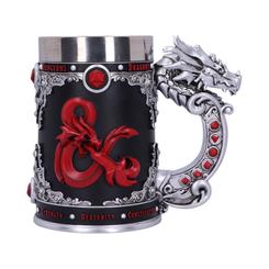 Brutal Jarra de Cerveza con el logo de Dungeons & Dragons. Esta preciosa obra de arte está realizada en acero inoxidable y resina con una capacidad 600 ml, con unas dimensiones aproximadas de 14 x 16 x 10,4 cm