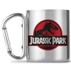 Taza oficial del famoso parque Jurassic Park basado en la saga de Jurassic Park realizada en acero inoxidable con una capacidad de 0,33 litros, incluye grabados en el exterior. Viene en caja de regalo. Tu bebida preferida ya no será la misma