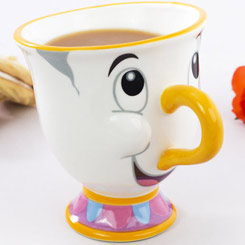 Preciosa taza en forma de Chip basado en el clásico de Walt Disney “La Bella y la Bestia” de 1991. Esta espectacular taza está realizada en porcelana con unas dimensiones aproximadas de 14 x 10 x 10 cm.