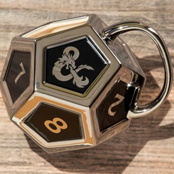 Espectacular taza oficial en forma de dado de Dungeons & Dragons, esta espectacular taza está realizada en cerámica y tiene una altura aproximada de 9,5 cm y 8 cm de diámetro, y tienen una capacidad de 330 ml. 