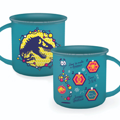 Preciosa taza vintage oficial de Jurassic Park con el motivo del SR ADN. Esta preciosa taza clásica ha sido diseñada al más puro estilo del vintage de los años 60. Incluye grabados en el exterior. 