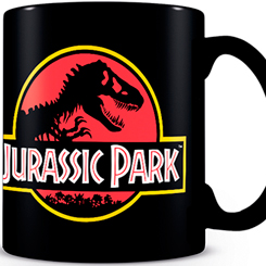 Taza oficial del famoso parque Jurassic Park basado en la saga de Jurassic Park realizada en cerámica con una capacidad de 0,33 litros, incluye grabados en el exterior