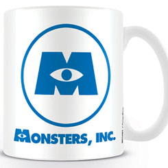 Taza oficial de la famosa empresa Monsters Inc. basada en la saga de la factoría Disney - Pixar Monsters, realizada en cerámica con una capacidad de 0,33 litros, incluye grabados en el exterior.
