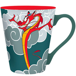 Taza oficial de Mushu el carismático dragón de Mulan, realizada en cerámica con una capacidad de 0,25 litros, incluye grabados en el exterior. Viene en caja de regalo.