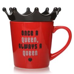 Taza oficial con el motivo Once a Queen Always a Queen basada en los famosos personajes de Walt Disney, la taza está realizada en cerámica con una capacidad de 400 ml, 