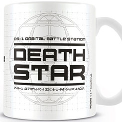 Taza oficial de Star Wars con el motivo de Rogue One Death Star realizada en cerámica con una capacidad de 0,33 litros, incluye grabados en el exterior. 