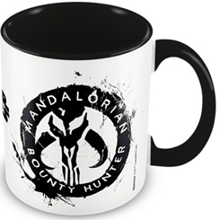 Taza oficial de Star Wars con el motivo de The Mandalorian basada en la serie de televisión de Disney +, realizada en cerámica con una capacidad de 0,35 litros, 