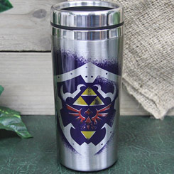 Impresionante Taza de viaje con el Logo de Link basado en el fabuloso videojuego de Legend of Zelda.