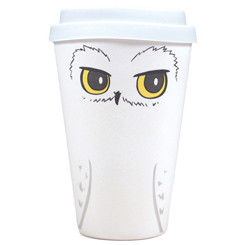 Taza de Viaje Eco Oficial de Hedwig basada en la saga de Harry Potter, revive las aventuras de Harry con esta taza realizada en fibra de cáscara de arroz con una capacidad de 0,425 litros, 