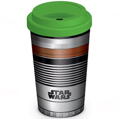 Taza de Viaje Oficial en forma de un Sable de Luz (Lightsaber), revive las aventuras de los Jedi de la fantástica saga de Star Wars con esta taza realizada en cerámica con una capacidad de 0,34 litros,