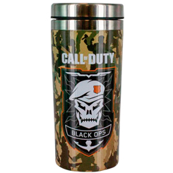 Brutal Taza de viaje con el Call of Duty Black Ops 4 basado en el fabuloso videojuego de Call of Duty. La taza está realizada acero inoxidable. Esta preciosa taza de viaje tiene una capacidad aproximada de 47cl. 