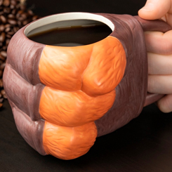 Divertida taza en forma mano basada en la fabulosa saga de videojuegos de Crash Bandicoot. Esta preciosa taza está realizada en dolomita con una dimensión aproximada de 13 cm.