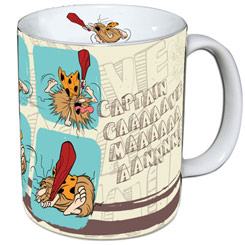 Taza oficial de Hanna Barbera Cartoons con el motivo del Capitán Cavernícola (Captain Caveman).